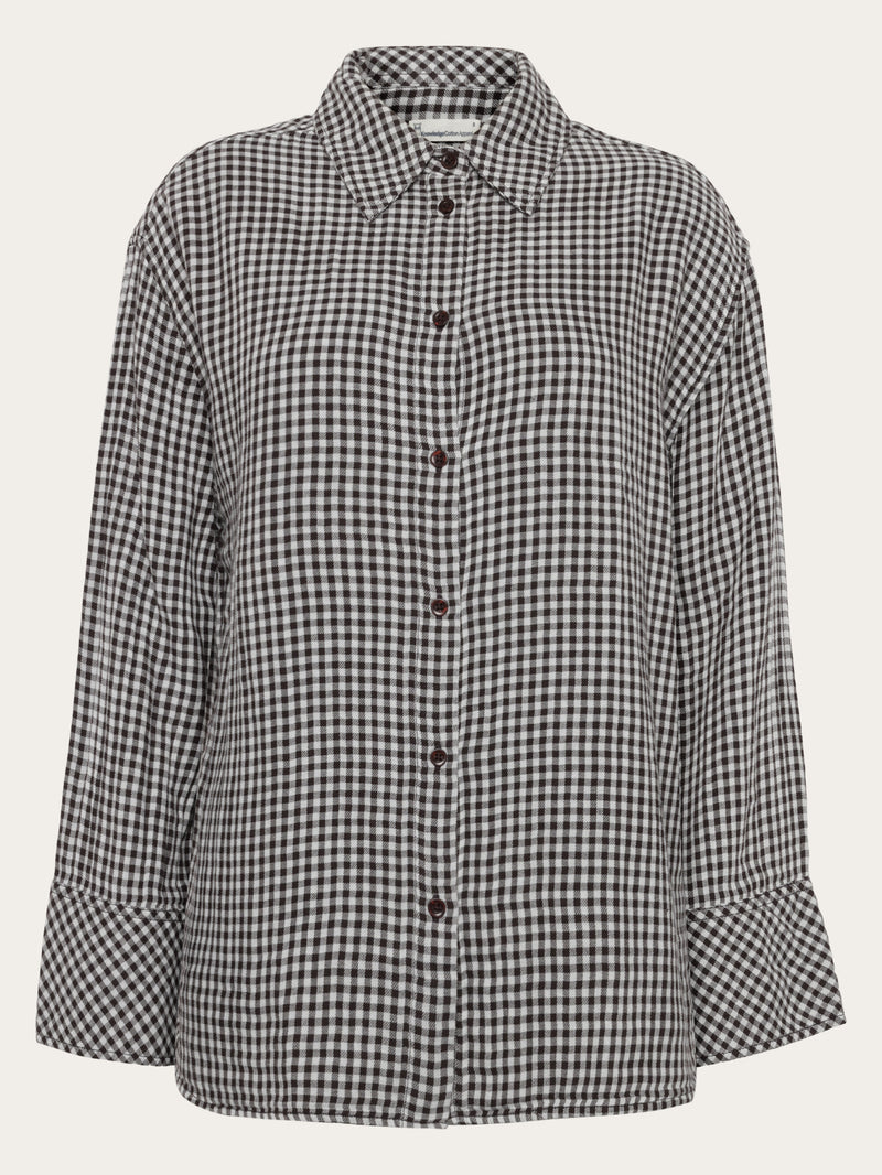 KnowledgeCotton Apparel - WMN Organic Cotton Double layer Shirt GOTS Shirts 7032 Multi check