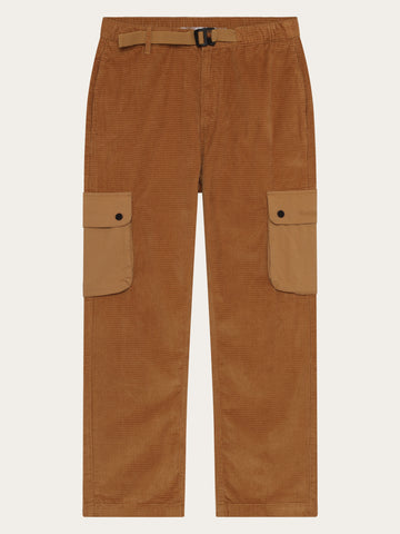 KnowledgeCotton Apparel - MEN Organic Cotton Fig Corduroy Slacks GOTS Pants 1484 Apple Cinnamon