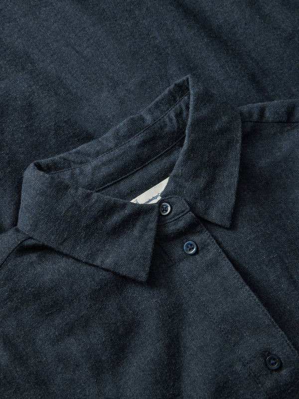 KnowledgeCotton Apparel - WMN Organic Cotton Flannel Shirt GOTS Shirts 1001 Total Eclipse