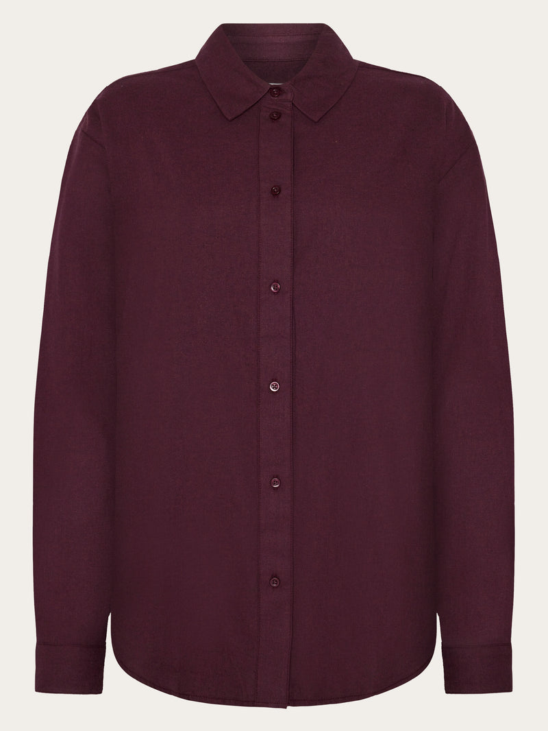 KnowledgeCotton Apparel - WMN Organic Cotton Flannel Shirt GOTS Shirts 1281 Fig