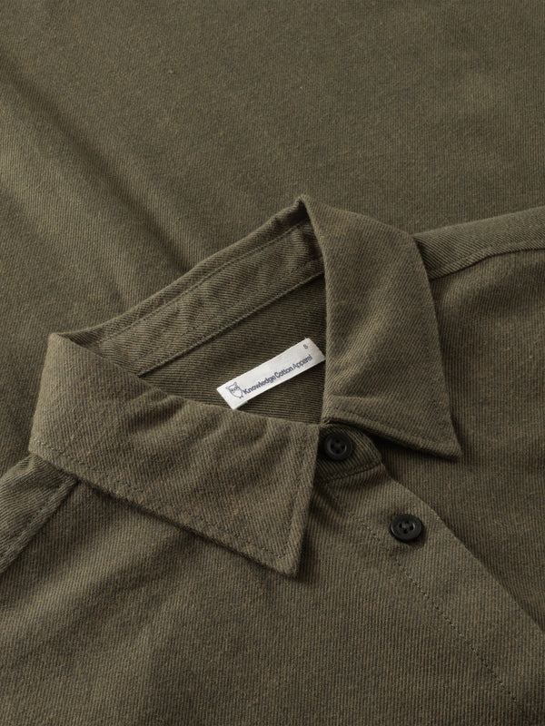 KnowledgeCotton Apparel - WMN Organic Cotton Flannel Shirt GOTS Shirts 1090 Forrest Night