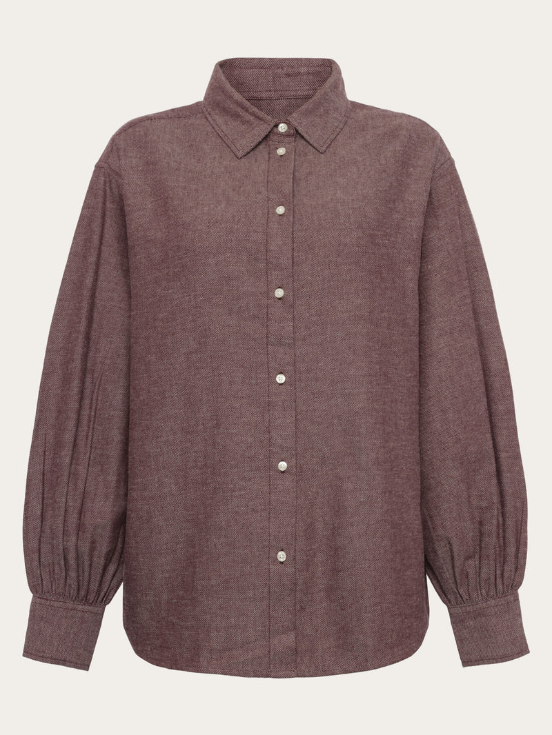 KnowledgeCotton Apparel - WMN Organic Cotton Flannel Shirt GOTS Shirts 1281 Fig