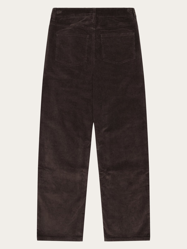 KnowledgeCotton Apparel - WMN Organic Cotton Gale Corduroy Pants GOTS Pants 1487 Chocolate Torte