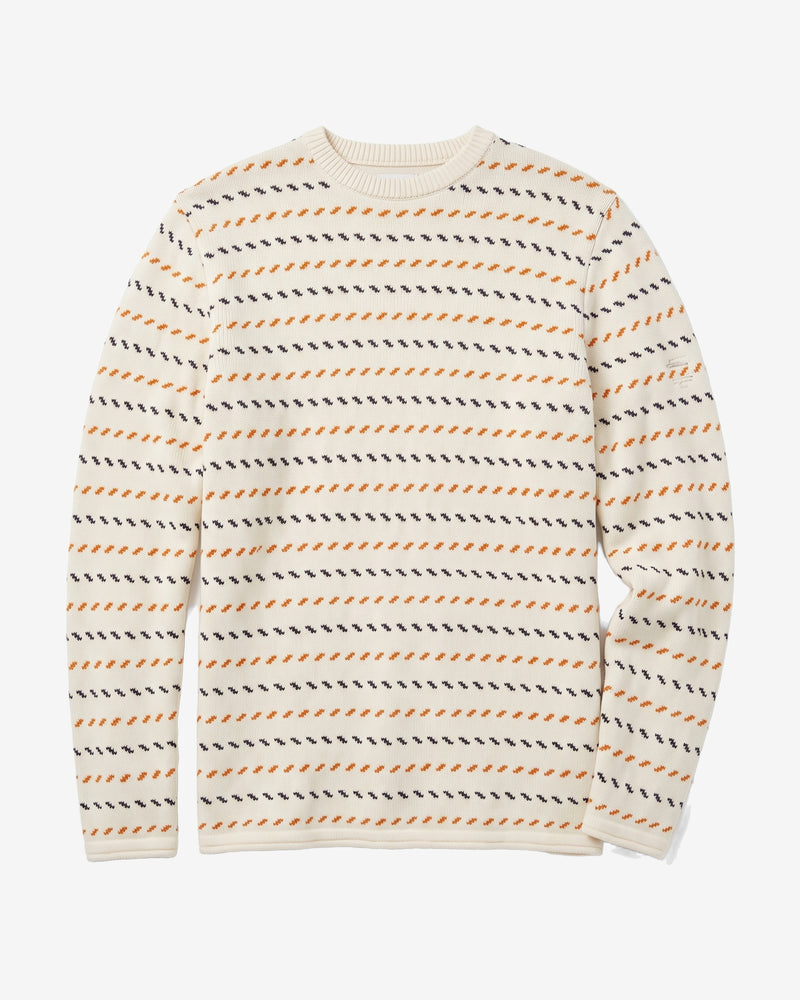 KnowledgeCotton Apparel - MEN Organic Cotton Jacquard Knit - Regenerative Organic Certified™ - GOTS/Vegan Knits 1387 Egret