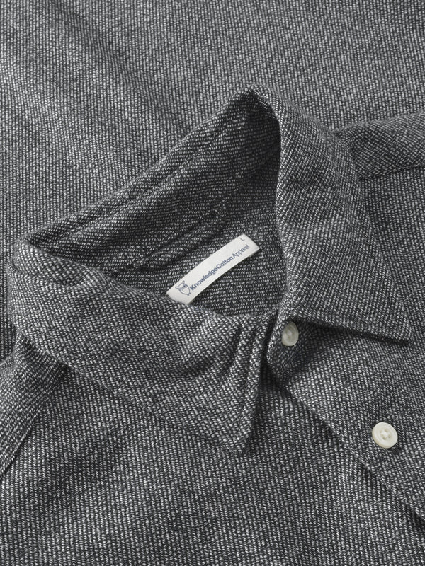 KnowledgeCotton Apparel - MEN Organic Cotton Mélange Shirt GOTS Shirts 1090 Forrest Night