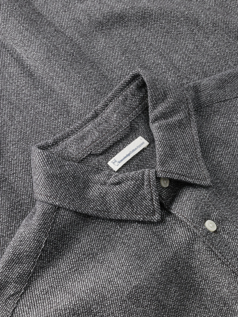 KnowledgeCotton Apparel - MEN Organic Cotton Mélange Shirt GOTS Shirts 1487 Chocolate Torte