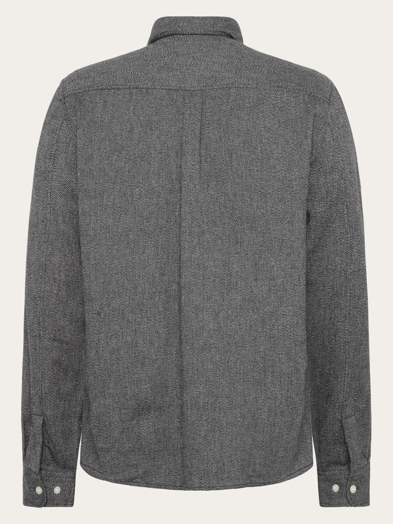 KnowledgeCotton Apparel - MEN Organic Cotton Mélange Shirt GOTS Shirts 1487 Chocolate Torte