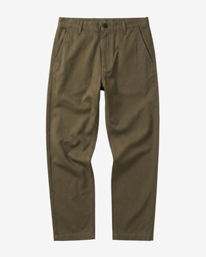 KnowledgeCotton Apparel - MEN Organic Cotton Tim Canvas Pants GOTS Pants 1068 Burned Olive