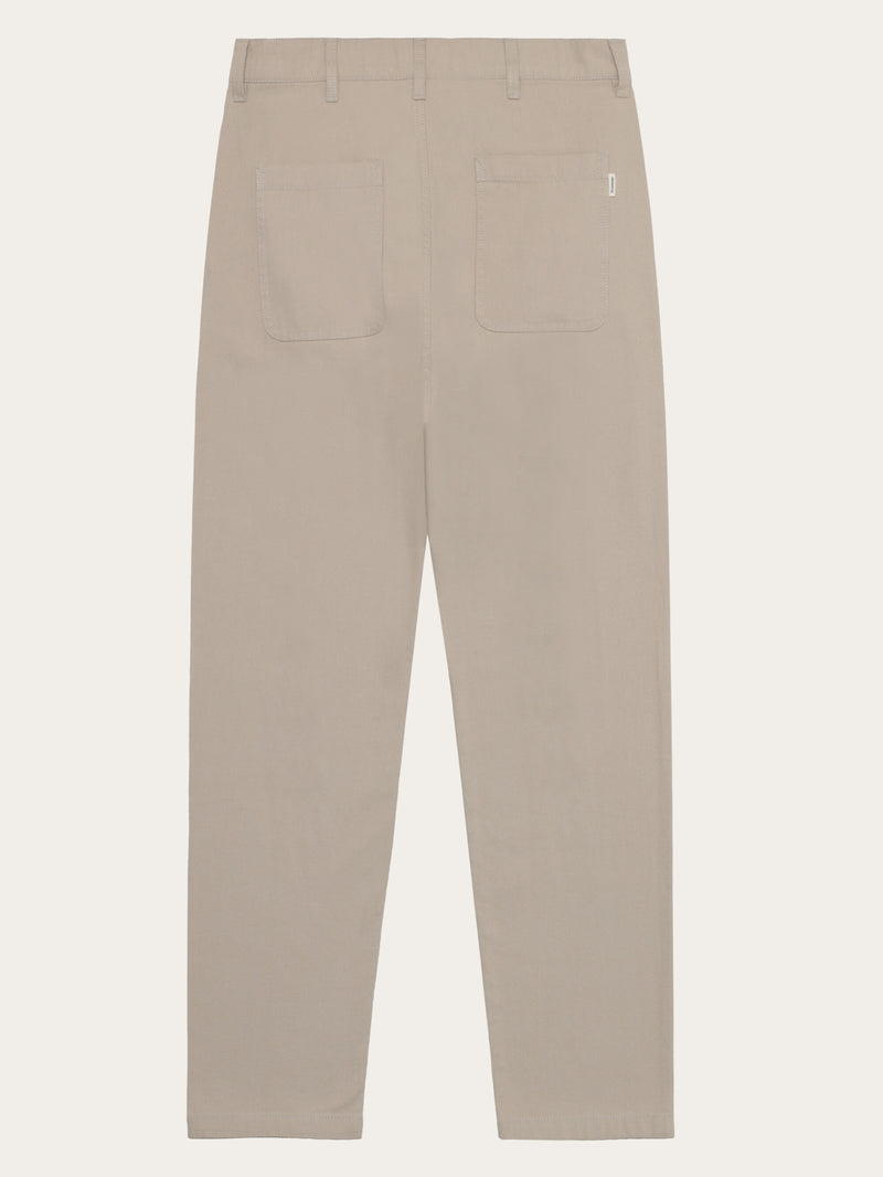 KnowledgeCotton Apparel - MEN Organic Cotton Tim Canvas Pants GOTS Pants 1228 Light feather gray