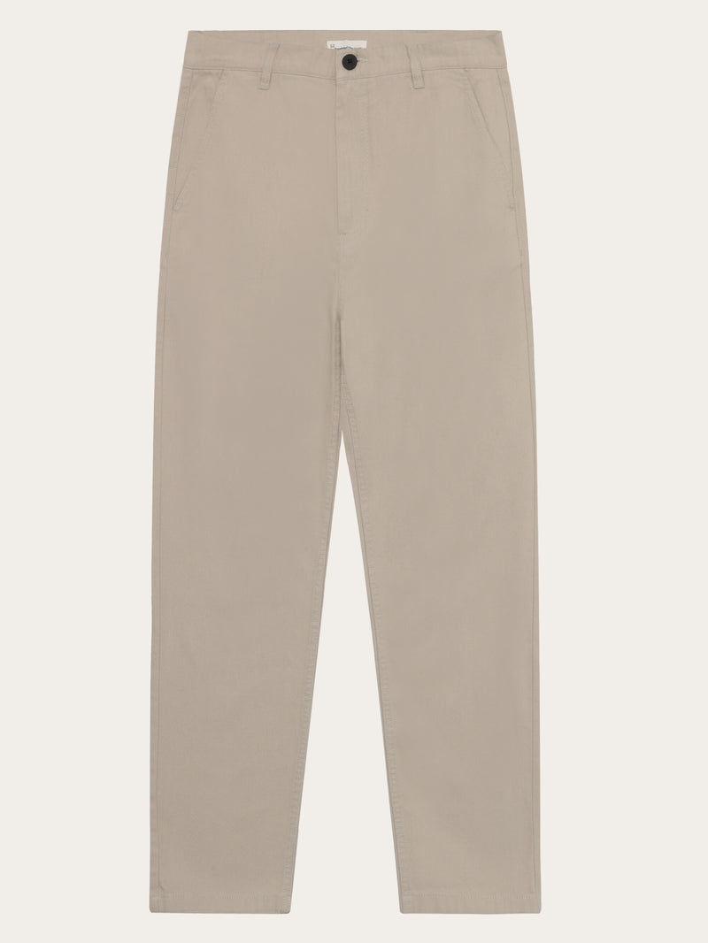 KnowledgeCotton Apparel - MEN Organic Cotton Tim Canvas Pants GOTS Pants 1228 Light feather gray