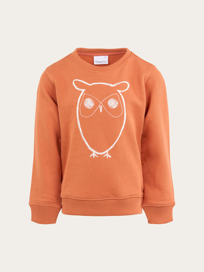 KnowledgeCotton Apparel - YOUNG Owl sweat Sweats 1367 Autumn Leaf
