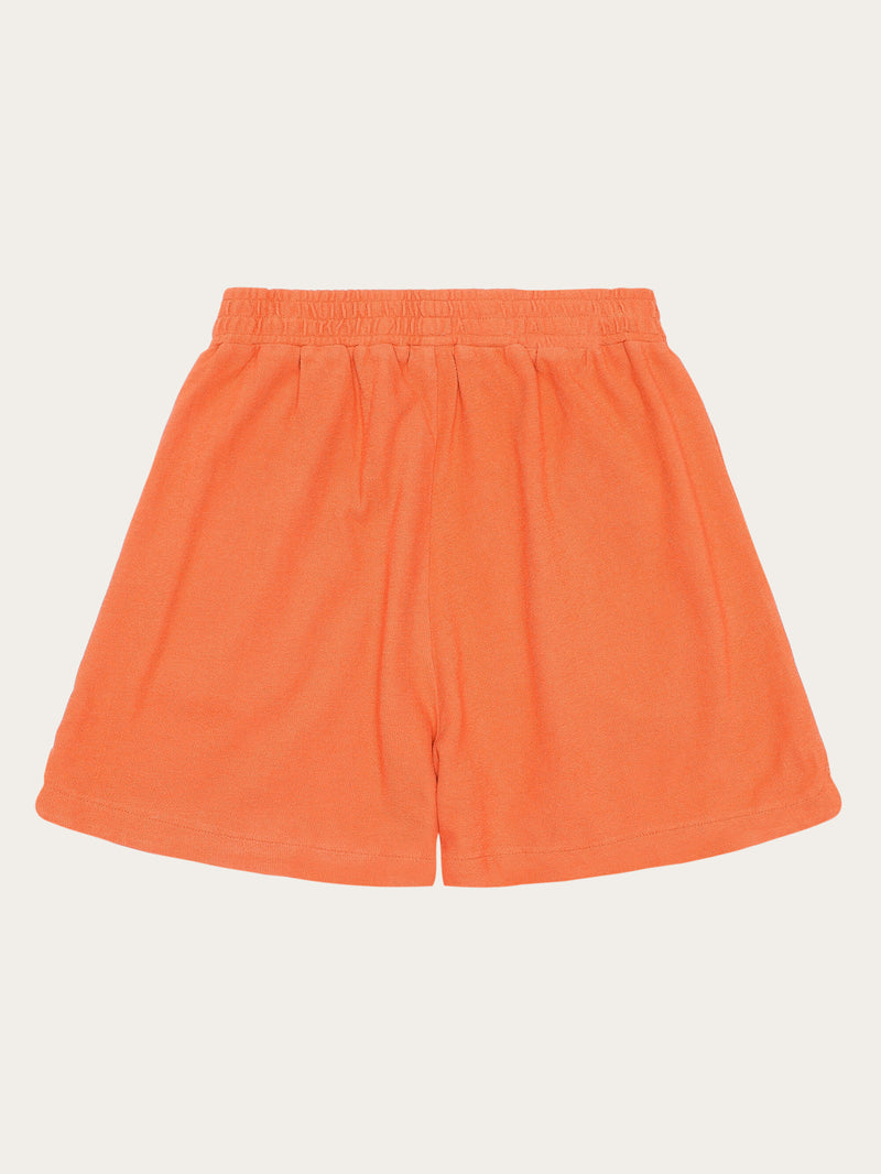 KnowledgeCotton Apparel - WMN POSEY elastic waist bouclé shorts - GOTS/Vegan Shorts 1481 Langoustino