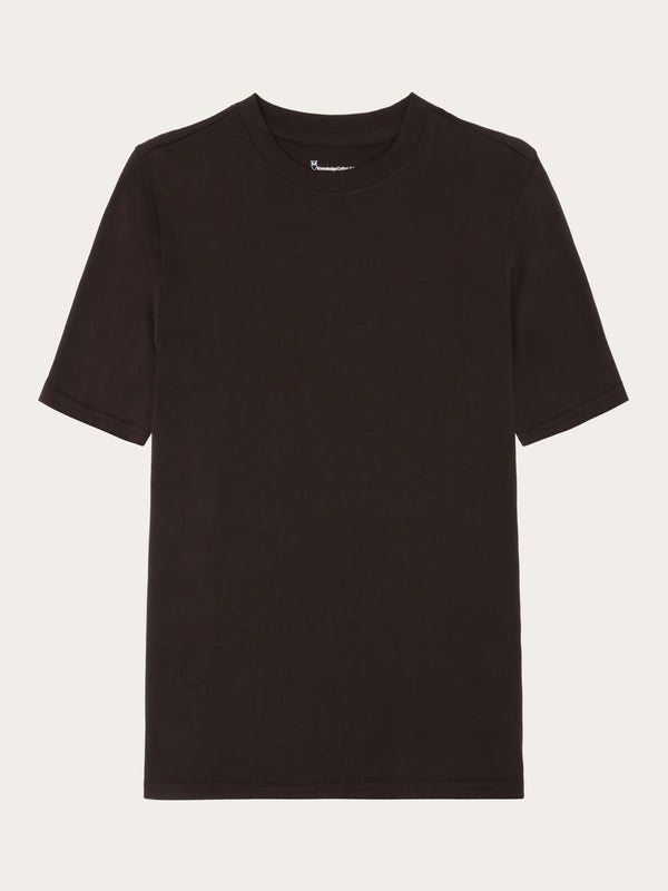 KnowledgeCotton Apparel - WMN Pima t-shirt T-shirts 1487 Chocolate Torte