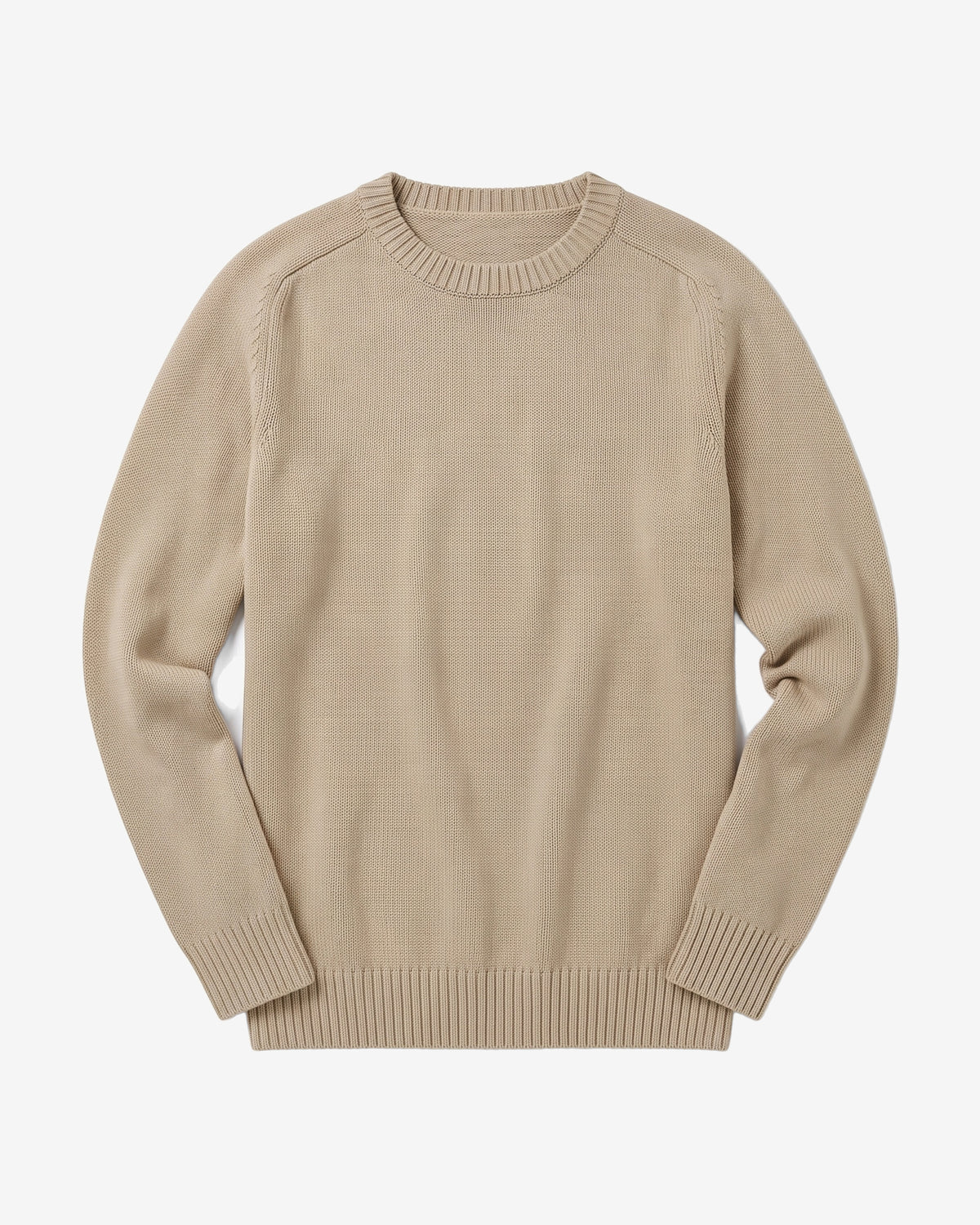 KnowledgeCotton Apparel - MEN Plain knitted crew neck Knits 1228 Light feather gray