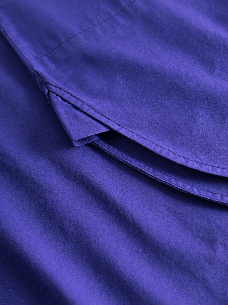 KnowledgeCotton Apparel - WMN Poplin dropped shoulder shirt dress Dresses 1416 Deep Purple