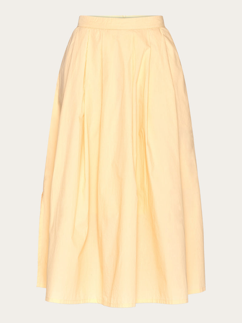 KnowledgeCotton Apparel - WMN Poplin pleated mid-length skirt Skirts 1352 Impala