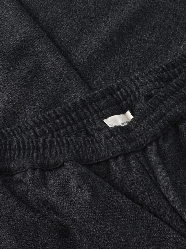 KnowledgeCotton Apparel - WMN Posey wide wool pants Pants 1073 Dark Grey Melange