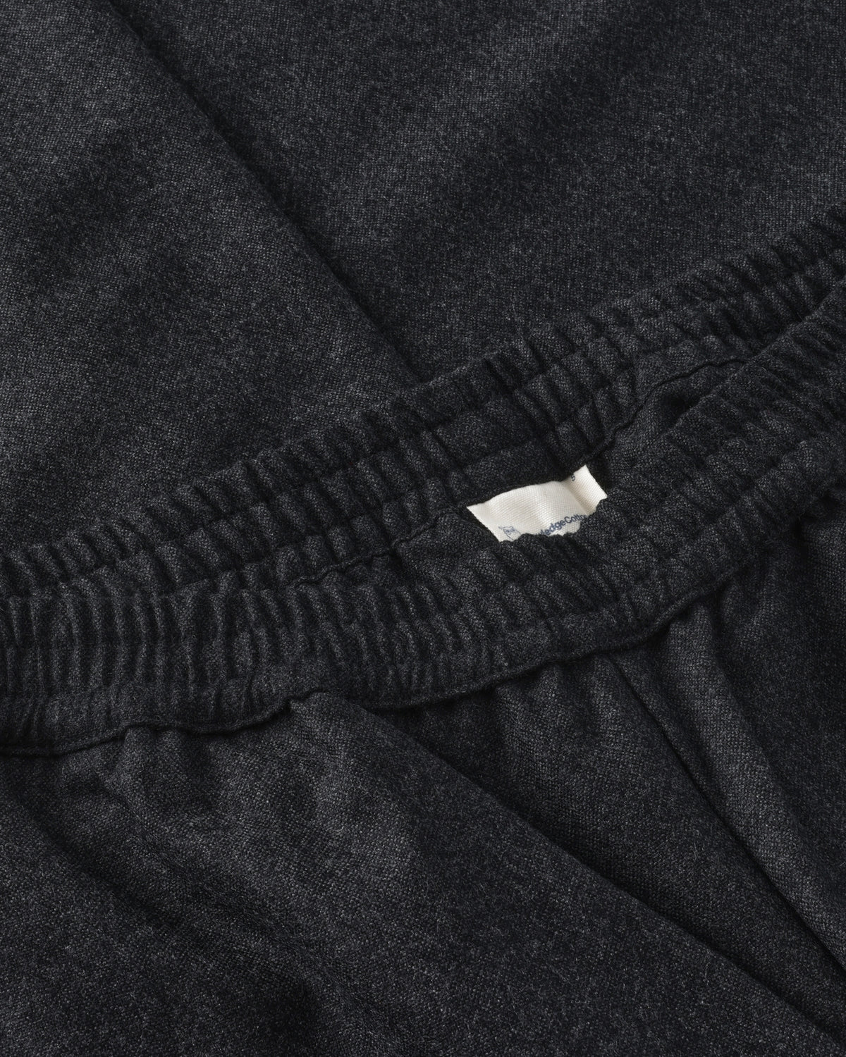KnowledgeCotton Apparel - WMN Posey wide wool pants Pants 1073 Dark Grey Melange