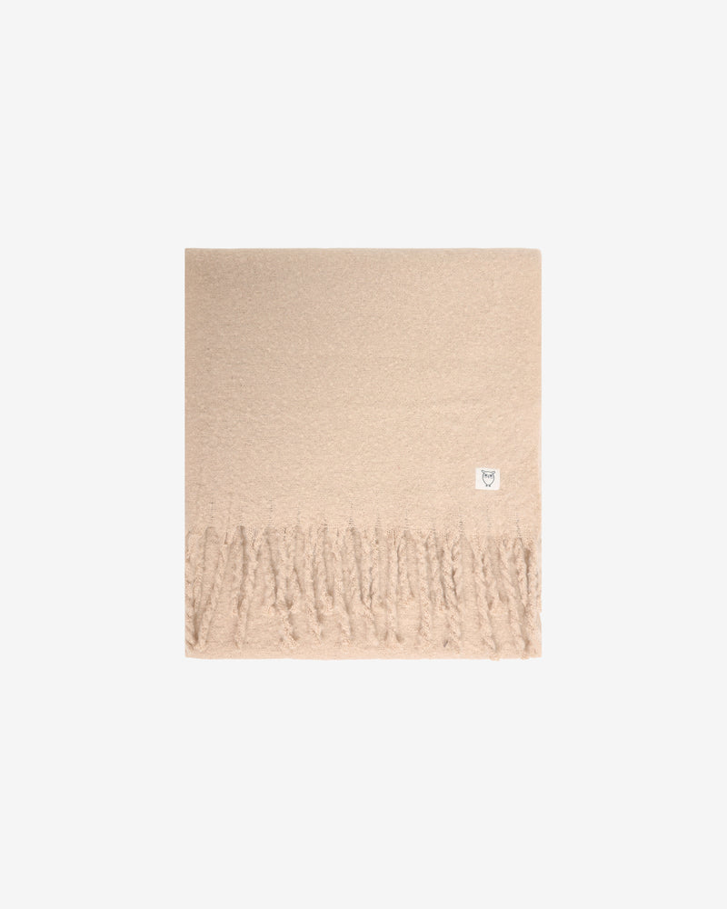 KnowledgeCotton Apparel - UNI Recycled fringe scarf Scarfs 1228 Light feather gray