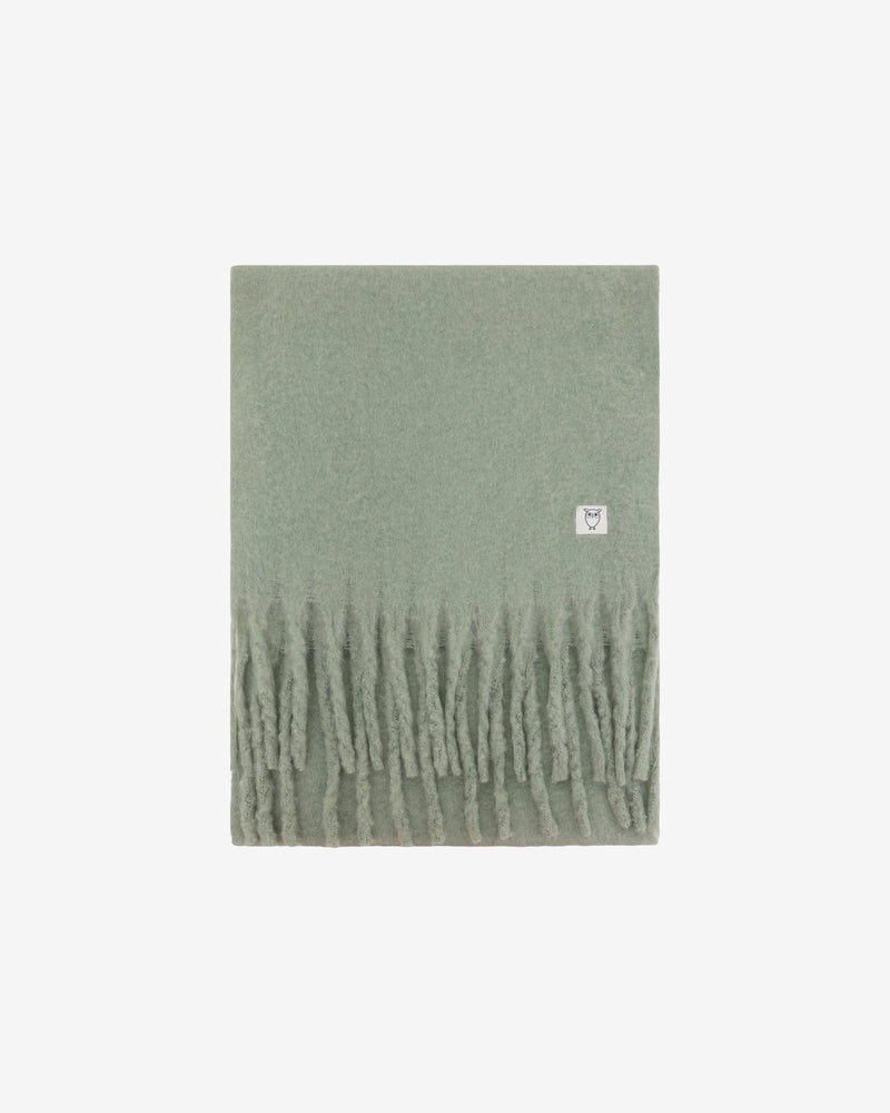KnowledgeCotton Apparel - UNI Recycled fringe scarf Scarfs 1396 Lily Pad