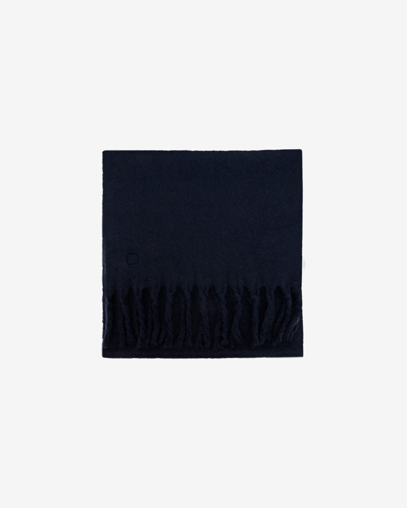 KnowledgeCotton Apparel - UNI Recycled fringe scarf Scarfs 1412 Night Sky