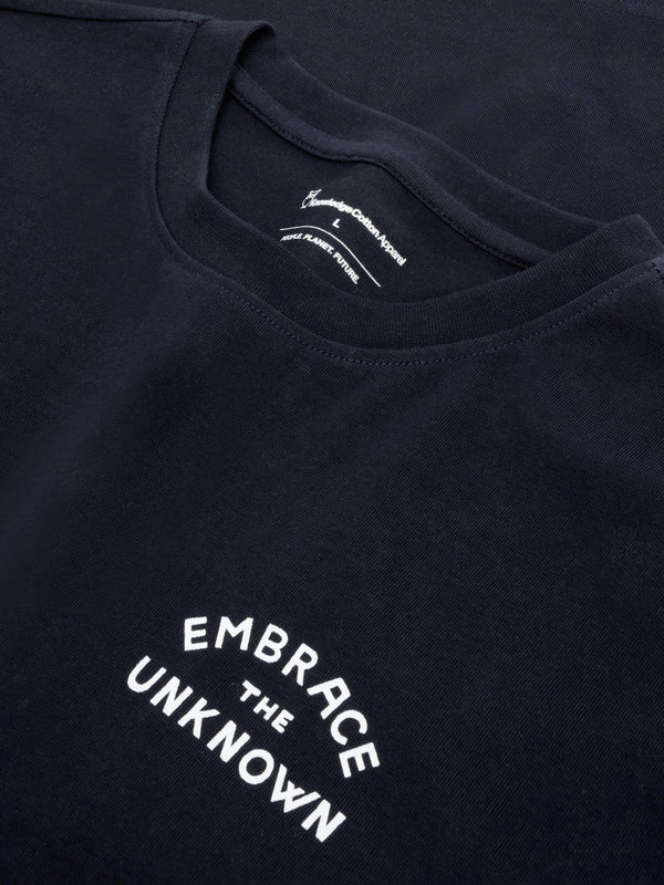 KnowledgeCotton Apparel - MEN Regenerative Organic Cotton Back Print T-Shirt GOTS T-shirts 1412 Night Sky