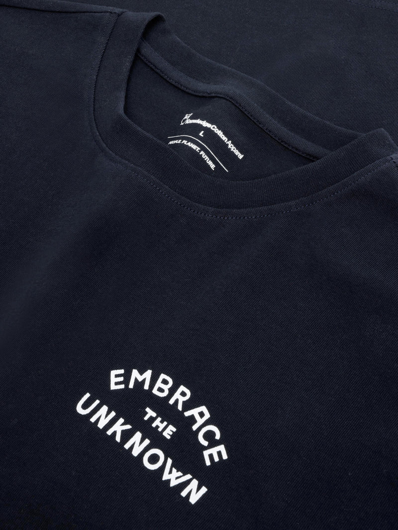 KnowledgeCotton Apparel - MEN Regenerative Organic Cotton Back Print T-Shirt GOTS T-shirts 1412 Night Sky