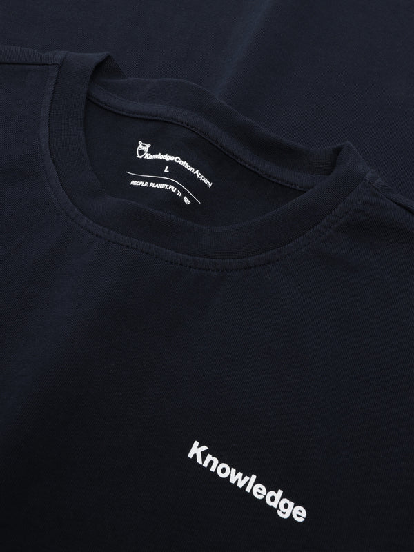 KnowledgeCotton Apparel - MEN Regenerative Organic Cotton Back Print T-Shirt GOTS T-shirts 1412 Night Sky