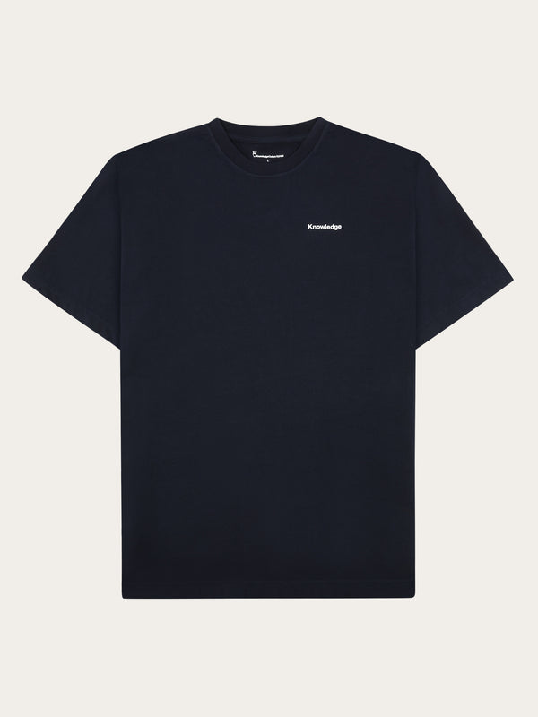 KnowledgeCotton Apparel - MEN Regenerative Organic Cotton Back Print T-Shirt GOTS T-shirts 1412 Night Sky