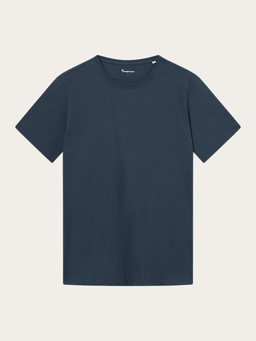 KnowledgeCotton Apparel - MEN Regular fit Basic tee T-shirts 1001 Total Eclipse