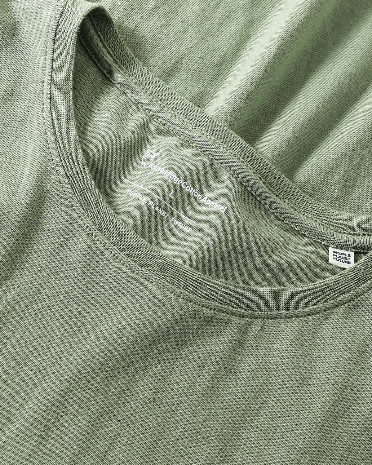 KnowledgeCotton Apparel - MEN Regular fit Basic tee T-shirts 1396 Lily Pad