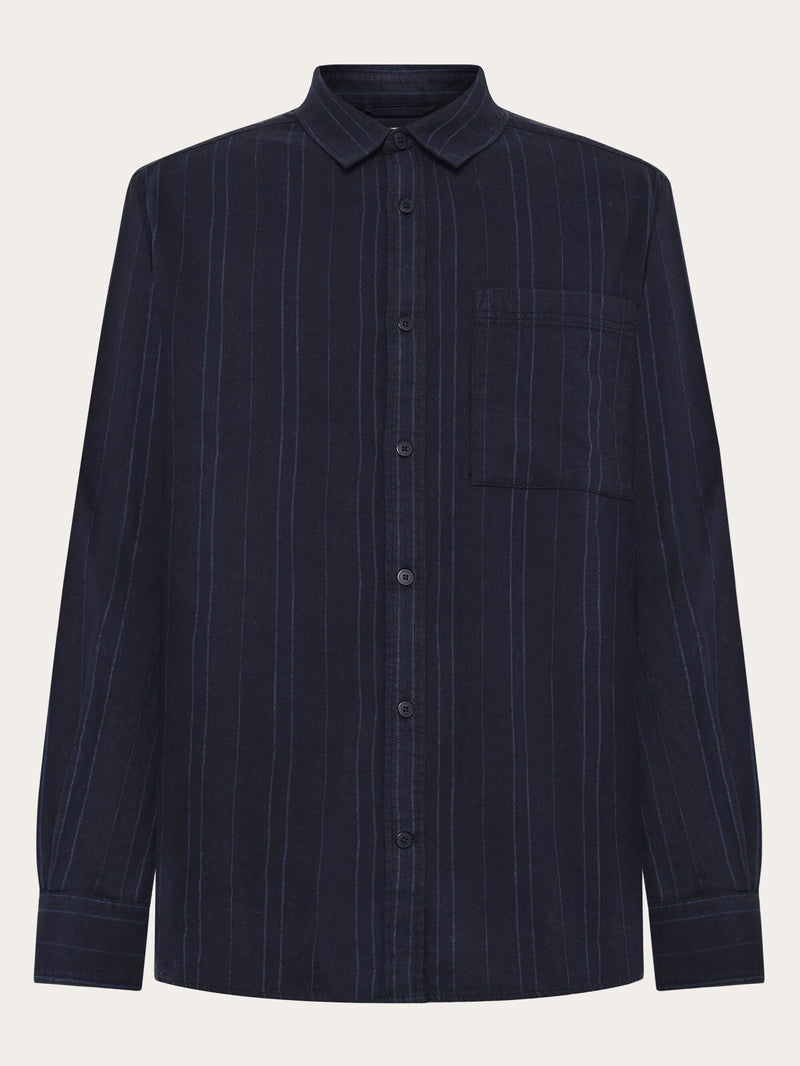 KnowledgeCotton Apparel - MEN Regular fit checkered shirt - GOTS/Vegan Shirts 8036 Navy