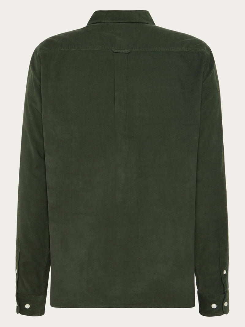 KnowledgeCotton Apparel - MEN Regular fit corduroy shirt Shirts 1090 Forrest Night