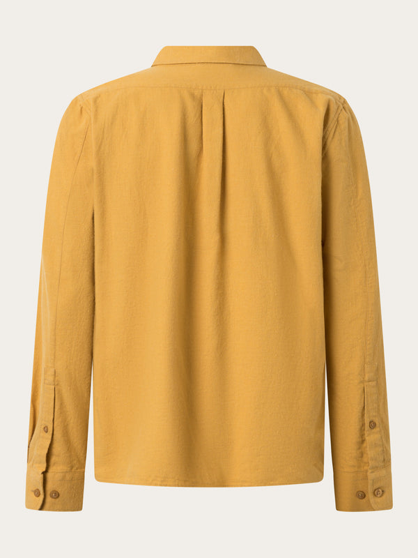 KnowledgeCotton Apparel - MEN Regular fit melangé flannel shirt Shirts 1413 Tinsel