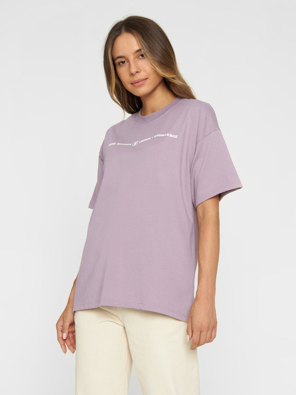 KnowledgeCotton Apparel - WMN Relaxed fit Urskog tee T-shirts 1390 Nirvana