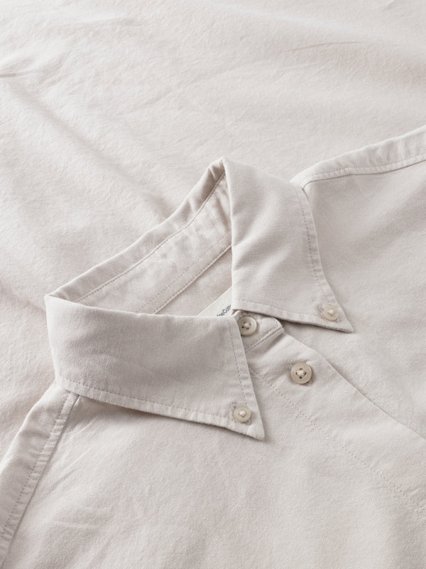 KnowledgeCotton Apparel - WMN Relaxed flannel shirt Shirts 1228 Light feather gray