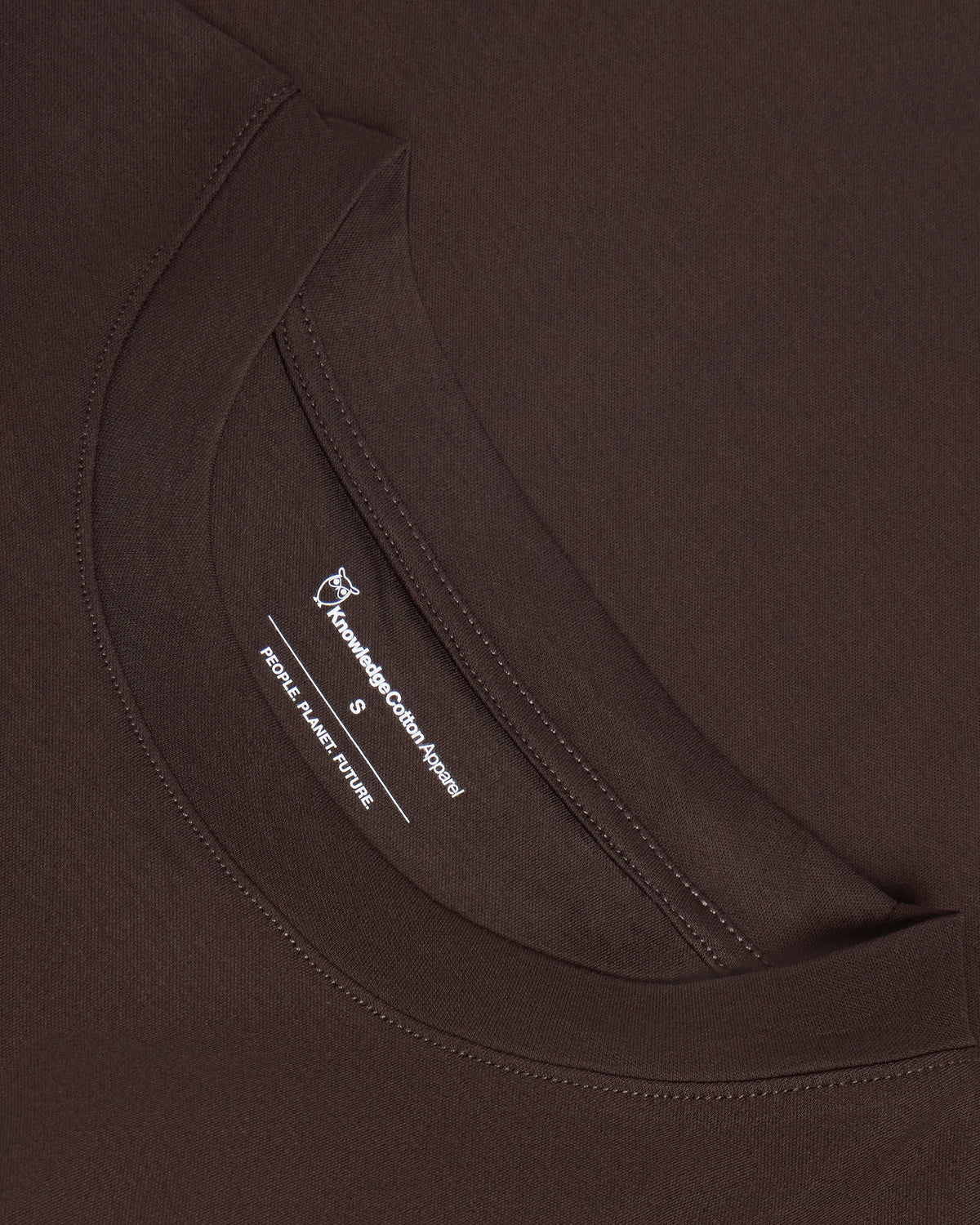 KnowledgeCotton Apparel - WMN Relaxed mercerized t-shirt T-shirts 1487 Chocolate Torte