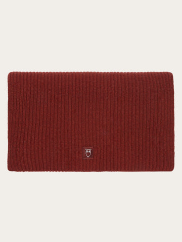 KnowledgeCotton Apparel - UNI Rib knit scarf - RWS Scarfs 1478 Fired Brick