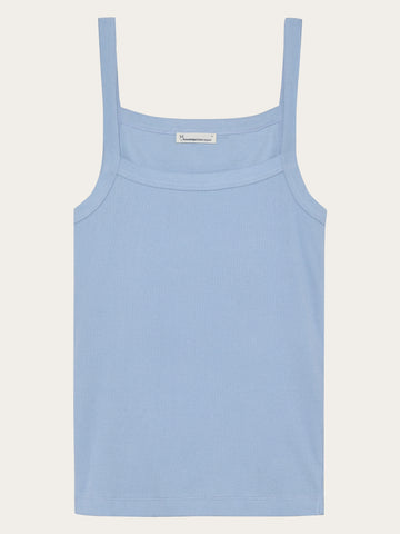 KnowledgeCotton Apparel - WMN Rib strap top T-shirts 1009 Skyway