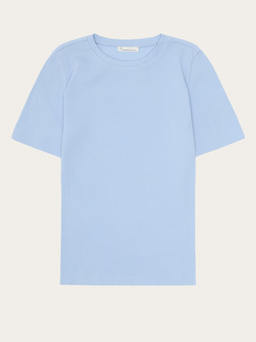 KnowledgeCotton Apparel - WMN Rib t-shirt T-shirts 1009 Skyway