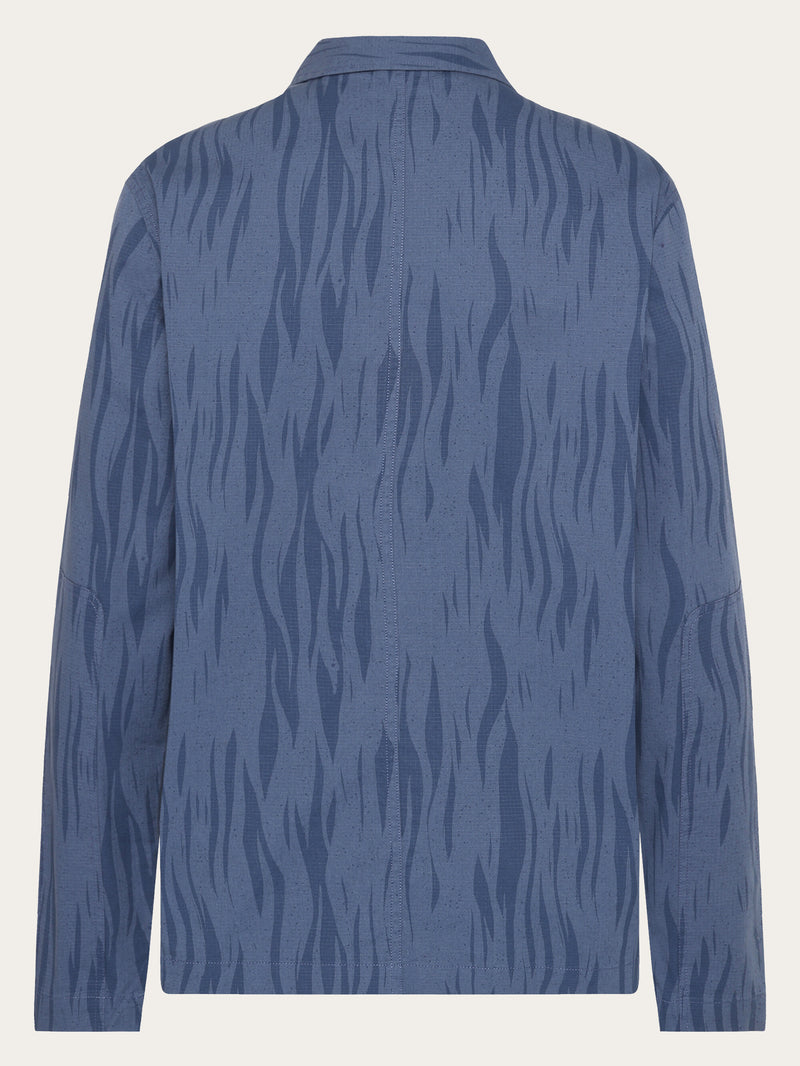 KnowledgeCotton Apparel - MEN Ripstop Northern Lights overshirt - GOTS/Vega Overshirts 9921 Blue