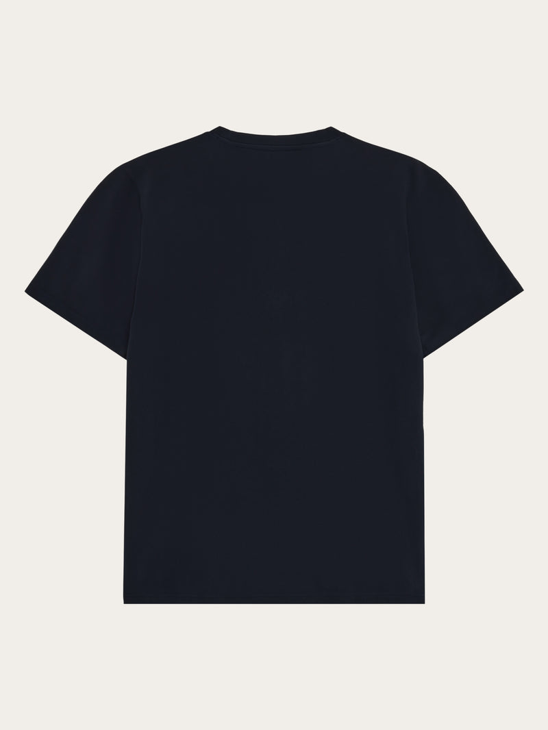 KnowledgeCotton Apparel - MEN SOS Regenerative Organic Cotton Chest Print T-Shirt GOTS/Vegan T-shirts 1412 Night Sky