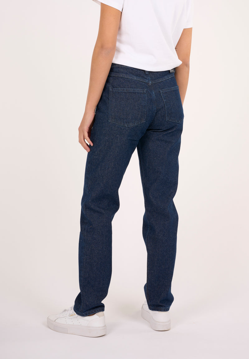 KnowledgeCotton Apparel - WMN STELLA tapered denim jeans classic indigo REBORN™ Denims 3051 Classic indigo