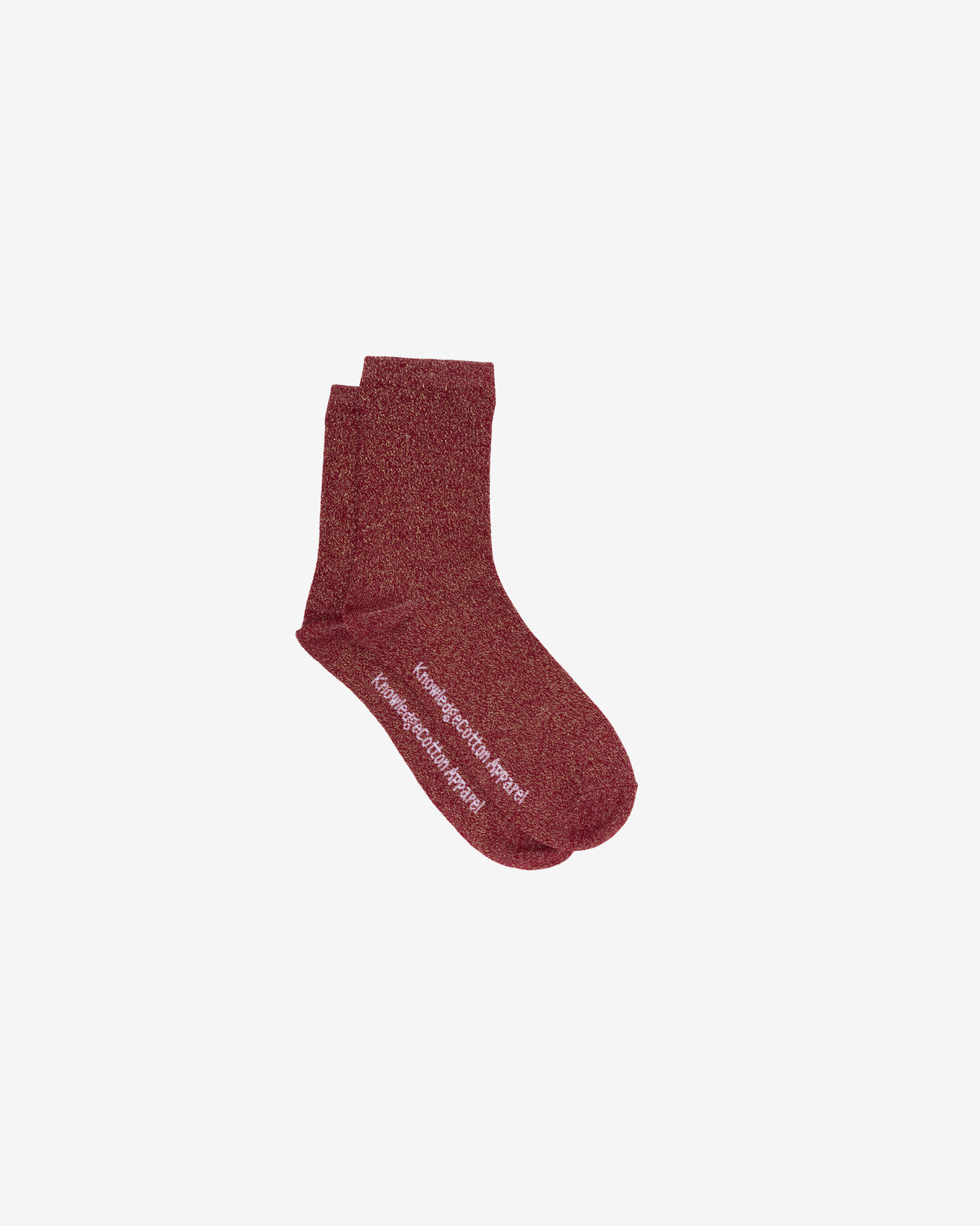 KnowledgeCotton Apparel - WMN Single pack Glitter socks Socks 1364 Rhubarb