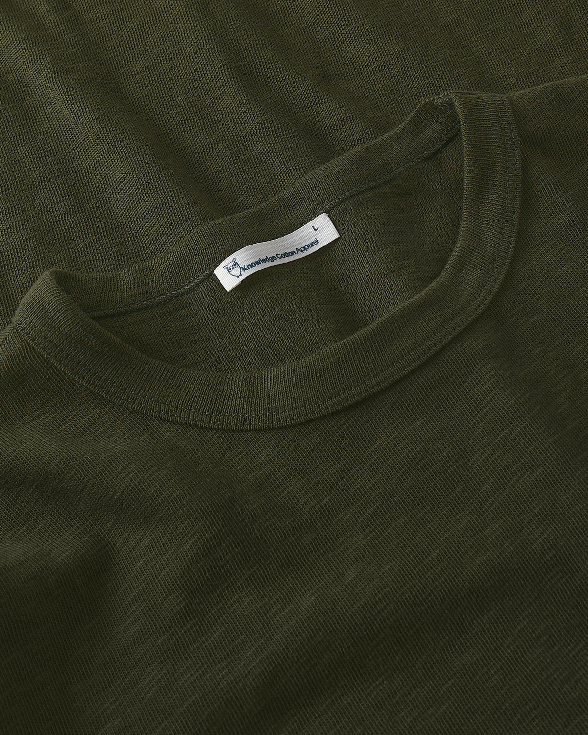 KnowledgeCotton Apparel - MEN Slub long sleeve t-shirt Long Sleeves 1090 Forest Night