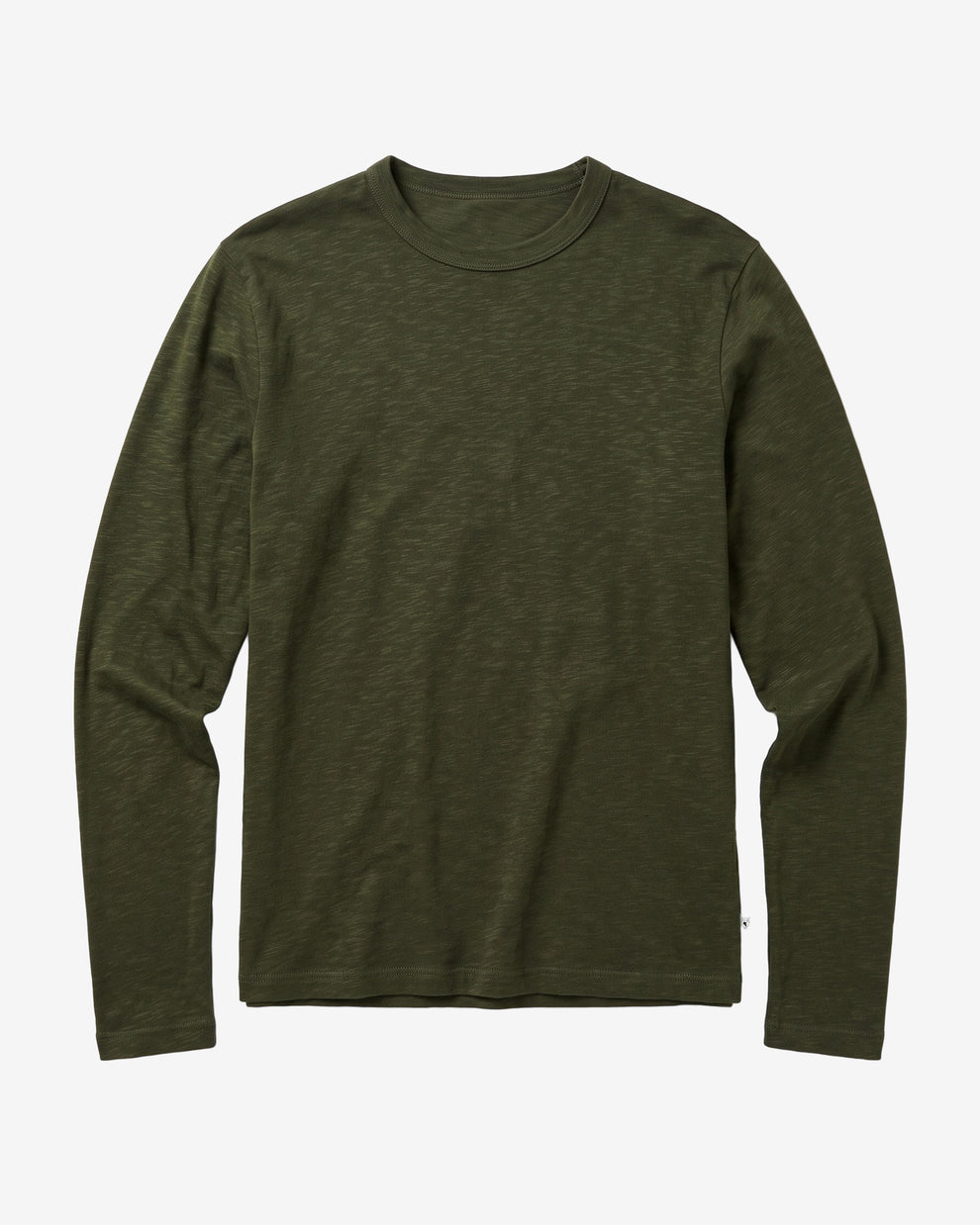 KnowledgeCotton Apparel - MEN Slub long sleeve t-shirt Long Sleeves 1090 Forest Night