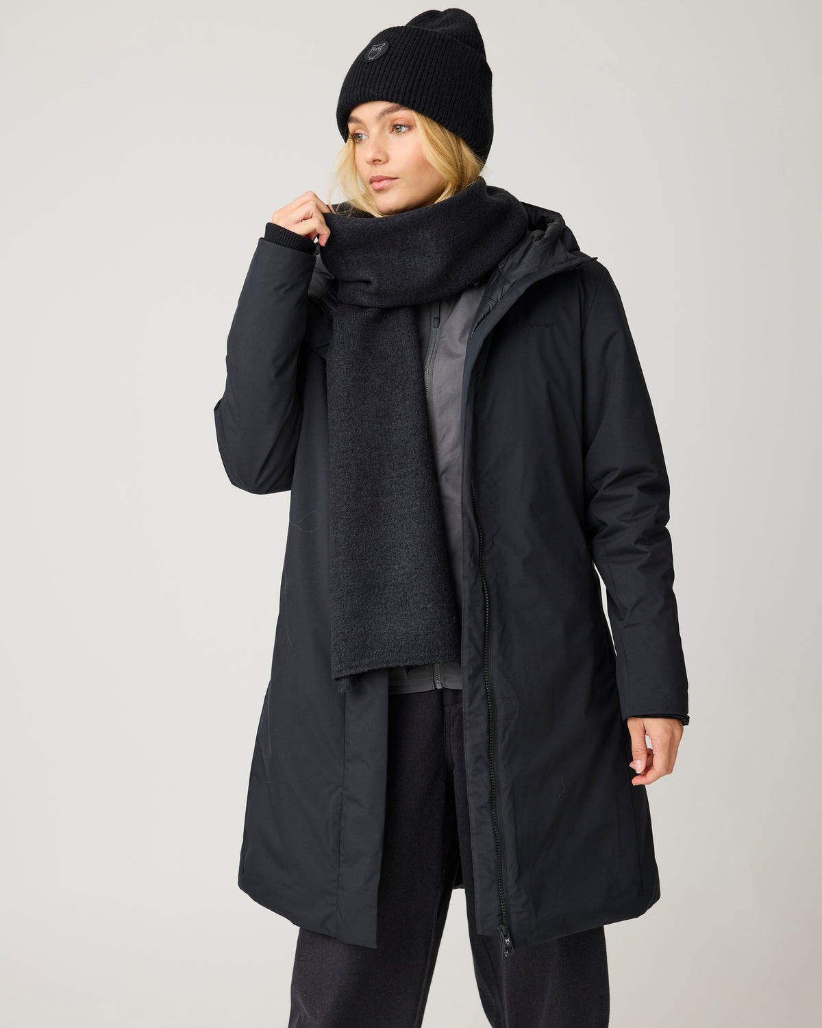 KnowledgeCotton Apparel - WMN Soft Shell Parka Jackets 1300 Black Jet