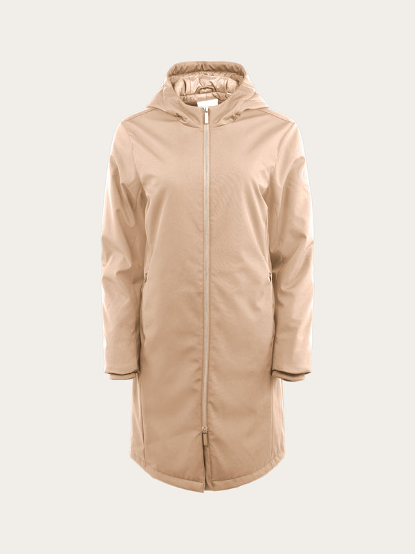 KnowledgeCotton Apparel - WMN Soft shell Parka CLIMATE SHELL™ Jackets 1228 Light feather gray
