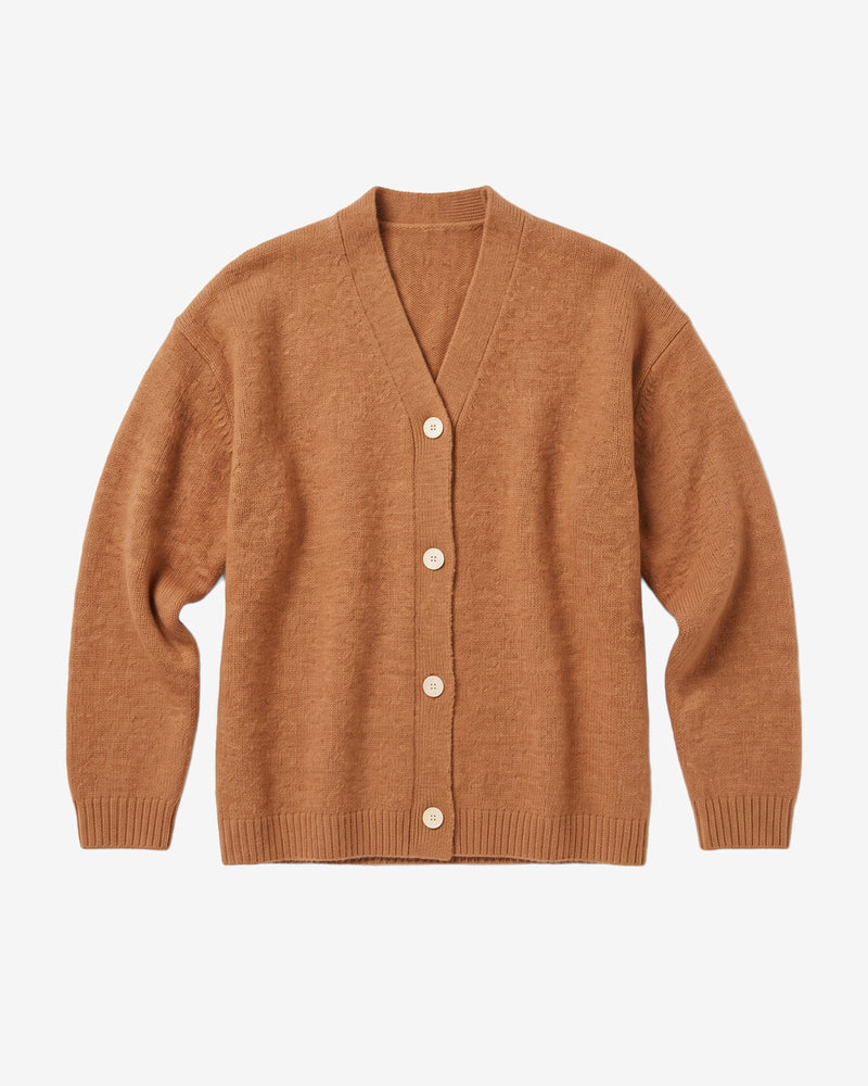 KnowledgeCotton Apparel - WMN Soufflé yarn cardigan Knits 1499 Lion