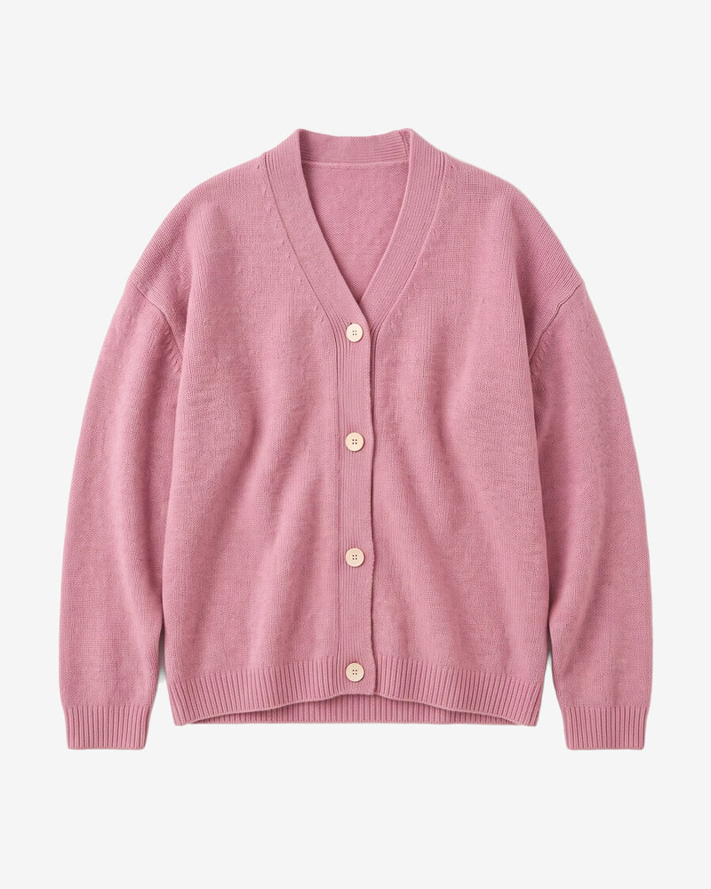 KnowledgeCotton Apparel - WMN Soufflé yarn cardigan Knits 1503 Orchid Haze
